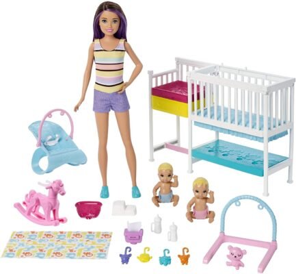 barbie babysitter doll set