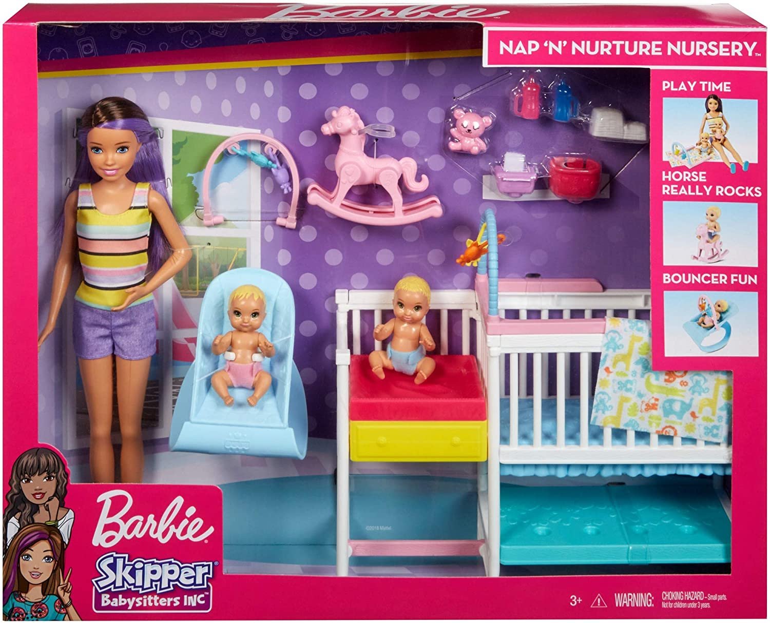 barbie with babies in nursery